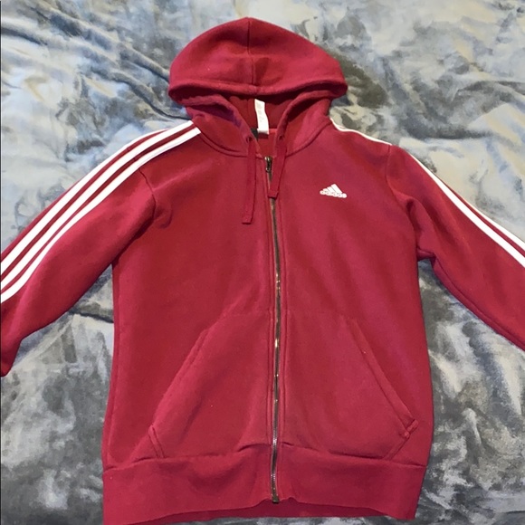 Adidas burgundy jacket - Picture 2 of 4
